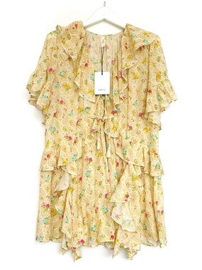 SPELL Dress Fleur Flutter Sleeve - Macaroon